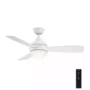 HDC Alisio 44 in. LED White Ceiling Fan with Light and Remote Control