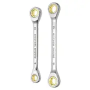 1 Set Double Box End Ratchet Wrench 8X10mm / 12X13mm 72 Tooth Ratchet Spanner