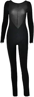 [Generic] Open Back Jumpsuit - Going Out Jumpsuit Club Wear | Autumn Nightclub Clothing Tight Leggings