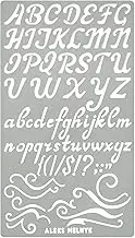 Aleks Melnyk No.34.2 Metal Wood Burning Alphabet and Number Stencil, Letter Template, Journal Stencil for Engraving Wood and Pattern, Bullet Journaling