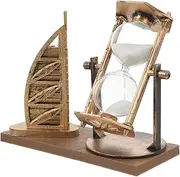 Sosoport Retro Hourglass Timer Sandglass Vintage Decorative Hourglass Ornaments for Home Office