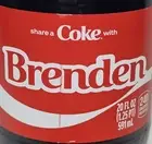 Share a Coke with Brenden 2025 Personalized Gift Coca~Cola Bottle 20oz