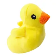 Squeaky Plush Dog Toy, Yellow Duck Shape, Chew Toy for Teeth Grinding and Boredom Relief