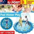 68'' Kids Splash Pad Outdoor Inflatable Water Play Mat for Boys Girls Alphabet