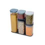 5pc Joseph & Joseph Podium Storage Container Organiser Set w/ Stand/Lid Sky