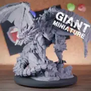 Ancient Desert Bronze Dragon Miniature Boss BBEG Dungeons and Dragons Mini DnD