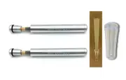 2X ALUMINUM pre rolled cone TUBE SEALED+1X glass cone tip