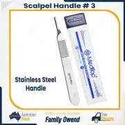 1x Stainless Steel Scalpel Handle# 3 Suitable For Blade #10 11 12 15 Meditop