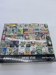 Re-Marks Puzzle Vintage Atlas 1000 Piece Puzzle New Sealed Box