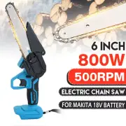 6" Mini Cordless Electric Chainsaw Wood Cutting Saw For Makita 18V Battery