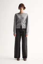 Saschia Knit Cardigan Grey Marle Size 12 | Elka Collective