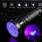 100 LED 395 nM UV Ultra Violet Flashlight Blacklight Torch Light Lamp Aluminum