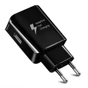 2PCS EU Plug Universal QC3.0 Fast Charge Portable Travel USB Charger for Samsung Xiaomi Huawei BLACK COLOR