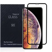 (1 Pack) Apple iPhone XS MAX Screen Protector Full Coverage Tempered glass Case Friendly Screen Protector - Black