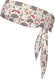 Elephants Sports Strap Double-Sided Headscarf Men's Bow Tie Sports Headscarf Running Yoga Exercise Headband