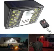 Solar Motion Sensor Alarm Lamp Outdoor Camping Flood Light for Recreational RV
