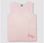 NEW DISNEY X JUNK FOOD PINK + IVORY MICKEY MOUSE TANK TOP SHIRT GIRLS XS XSMALL