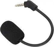 Replacement Headset Microphone, Noise Cancelling 3.5mm Detachable Gaming Headphone Mic for Kingston HyperXCloudRevolver, Headset Mic with Foam Cover, 360 Degree Rotatable Plug
