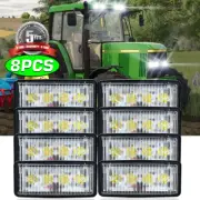 8PCS LED Upper Cab Light Fit For John Deere 7000 Series: 7200, 7400, 7600, 7700