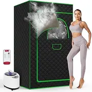Poolergetic Portable Saunas Tent Full Size Steam Sauna for Home Relaxation, Large Size Sauna with 2.6l Steam Machine, Remote Control