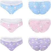 [LittleForBig] Women's Ladies Soft Smooth Silky Underwear Comfortable Hipster Briefs Babydoll Dreamy Galaxy 4 Pack Panties Set
