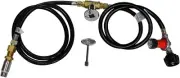 New Fire Pit Install Hose with Shut-Off Valve Propane Gas Connection Fast Ship