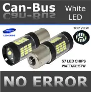 x2 Samsung Canbus LED 1156 7056 3497 57W White Front Turn Signal Light Bulb D28 (for: Mitsubishi)
