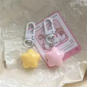 Cute Stars Keychain Pendant Keyring Backpack Charm Five-pointed Star Key Ring CR