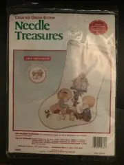 NEEDLE TREASURES THE MANGER STOCKING ORNAMENT Kit 02860 NEW SEALED Cross Stitch