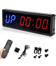 LED Interval Timer Count Down/Up Clock Stopwatch with Remote for Home Gym Fitnes