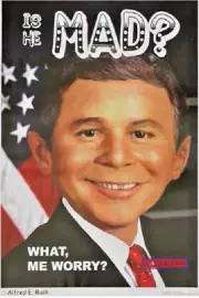 Is He Mad? What, Me Worry? Alfred Bush MAD comedy Poster 24 x 36 2005 ROLLED