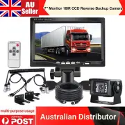 7" Monitor+18 IR CCD Reversing Camera+5m Trailer Suzy Coil Cable 12/24v Caravan