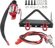 Front Bumper Metal Front Bumper with Winch Set Remote Control Accessory Fit for Axial SCX10 RC Car