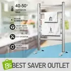 6 Bar Heated Towel Rail Aluminium Freestanding Bathroom Electric Warmer Rack