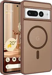 YINLAI for Google Pixel 7 Pro Magnetic Case [Compatible with Magsafe] Support Wireless Charging Slim Full Shockproof Case for Google Pixel 7 Pro, Bronze