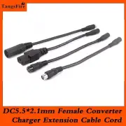 DC to RCA GX16 XLR IEC 3 Pins Connector Cable Extended 5.5x2.1mm Adapter Cable