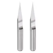 1/8" Shank 0.1mm Tip 20 Degree Solid Carbide Wood Engraving CNC Router Bit 2pcs
