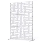 VEVOR Metal Privacy Screen 47" x 76" Outdoor Privacy Screens & Panels White