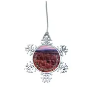 Bryce Canyon National Park 2024 Snowflake Merry Christmas Silver Ornament