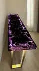 72"x24" Purple Amethyst Stone Dining Table Kitchen & Office Conference Table De
