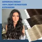 CLEARANCE 150g Tape In 100% Real Remy Human Hair Extensions Skin Weft Balayage