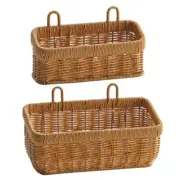 Wall Hanging Garlic Storage Solution Basket for Kitchen Vegetables and Spices