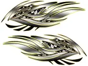 Vinyl Boat Car Truck Trailer Checkered Graphics Decals flag Stickers set 16"
