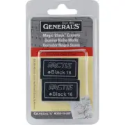 General's Magic Black Erasers 2/Pkg-