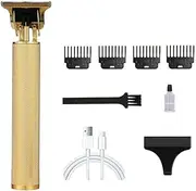 Men's Styling Electric Hair Trimmer Clippers Beard Shaver Cutting Cordless (Gold USB Rechargeable)