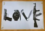 Love By Steez Poster ~ 36''W X 24''H ~ New