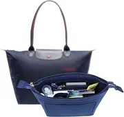 Lckaey Bag Organizer, longchamp le pliage large organizer insert Handbags Folding Tote Inside 1014navyblue-L,L/29 * 18.5 * 22.5cm