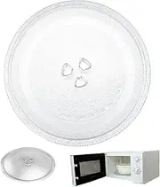 Microwave Plate Replacement Universal-Fit 9.6 Inch Turntable Glass Microwave Tray with Coupler and Turntable Ring Y Shaped Base for 17-25L, Tray, Plate Repla