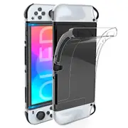 ZUSLAB Nintendo Switch OLED Case, Protective Shock-Absorption TPU Clear Case