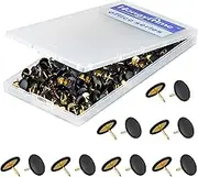 HongyiTime 400 PCS Push Pins, Thumb Tacks for Cork Board and Wall, Flat Thumbtacks, Board Pins (Black)